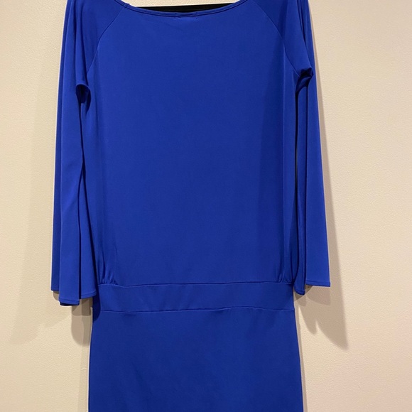 Moda International Bell Sleeve Cobalt Blue S Dress - Picture 7 of 9